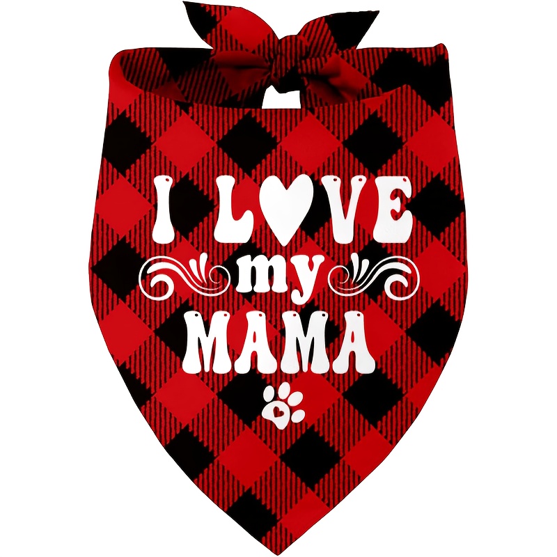 Dog Bandana Scarf - Ich liebe meine Mama Hundebandana, Geschenk