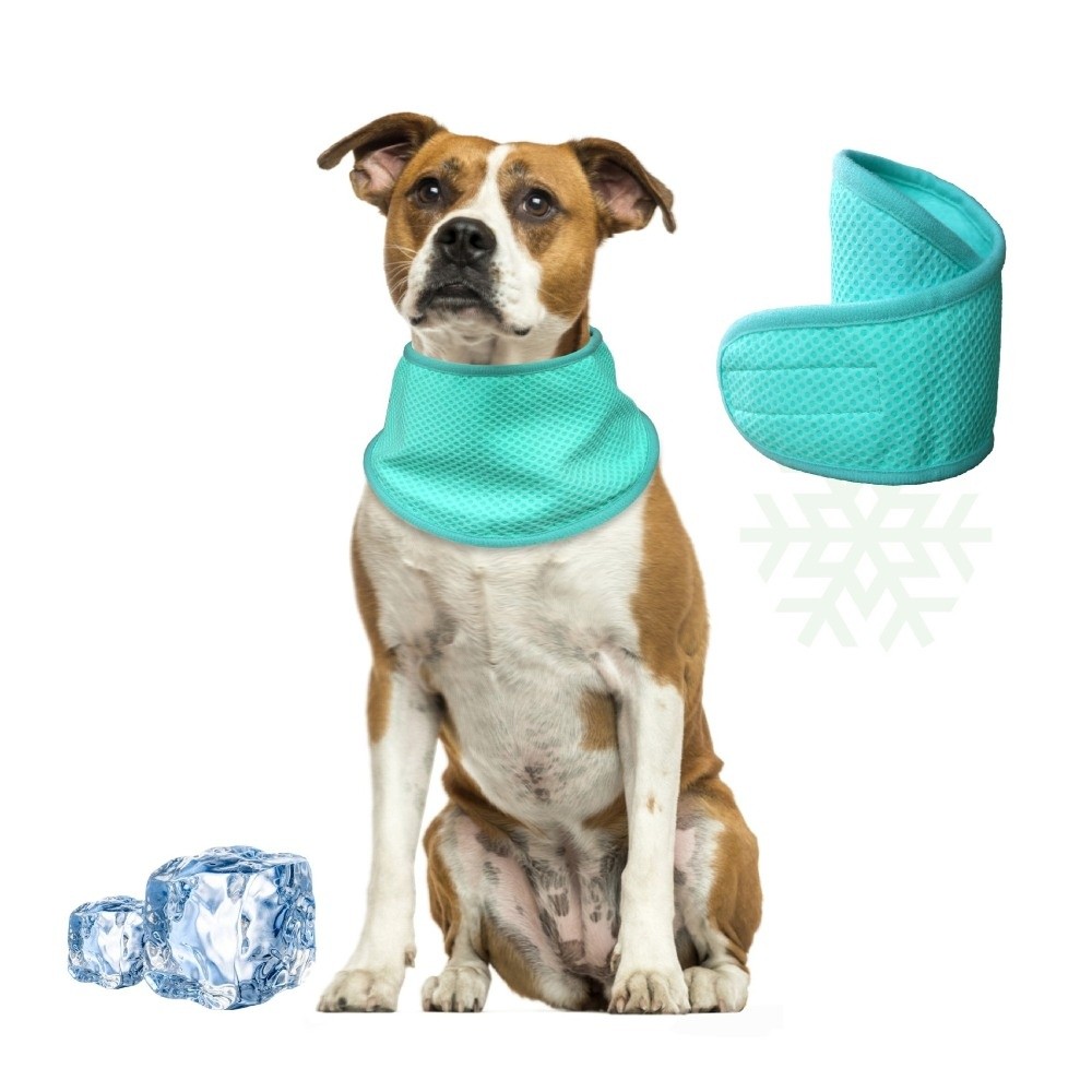 Dog Bandana Scarf - Neues Verstellbares Hunde-Kühlbandana Atmungsaktives Wiederverwendbares Haustier-Kühlschal